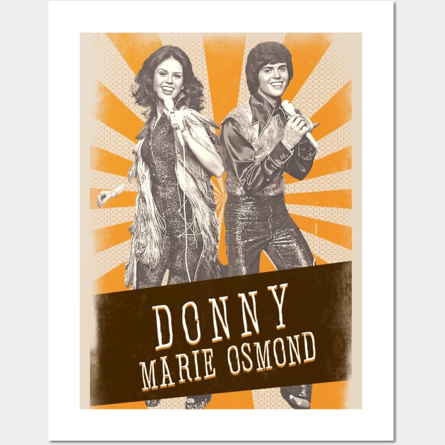 Vintage Aesthetic Donny And Marie Osmond Wall Art by SkulRose